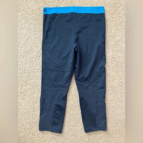 Nike Pro Hypercool Cropped Leggings Size Large Blue - Picture 2 of 4